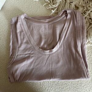 a new day Ribbed Scoop Neck Tank Top in Dusty Mauve